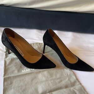 Manolo Blahnik BB 70mm Suede Stiletto Pumps 38